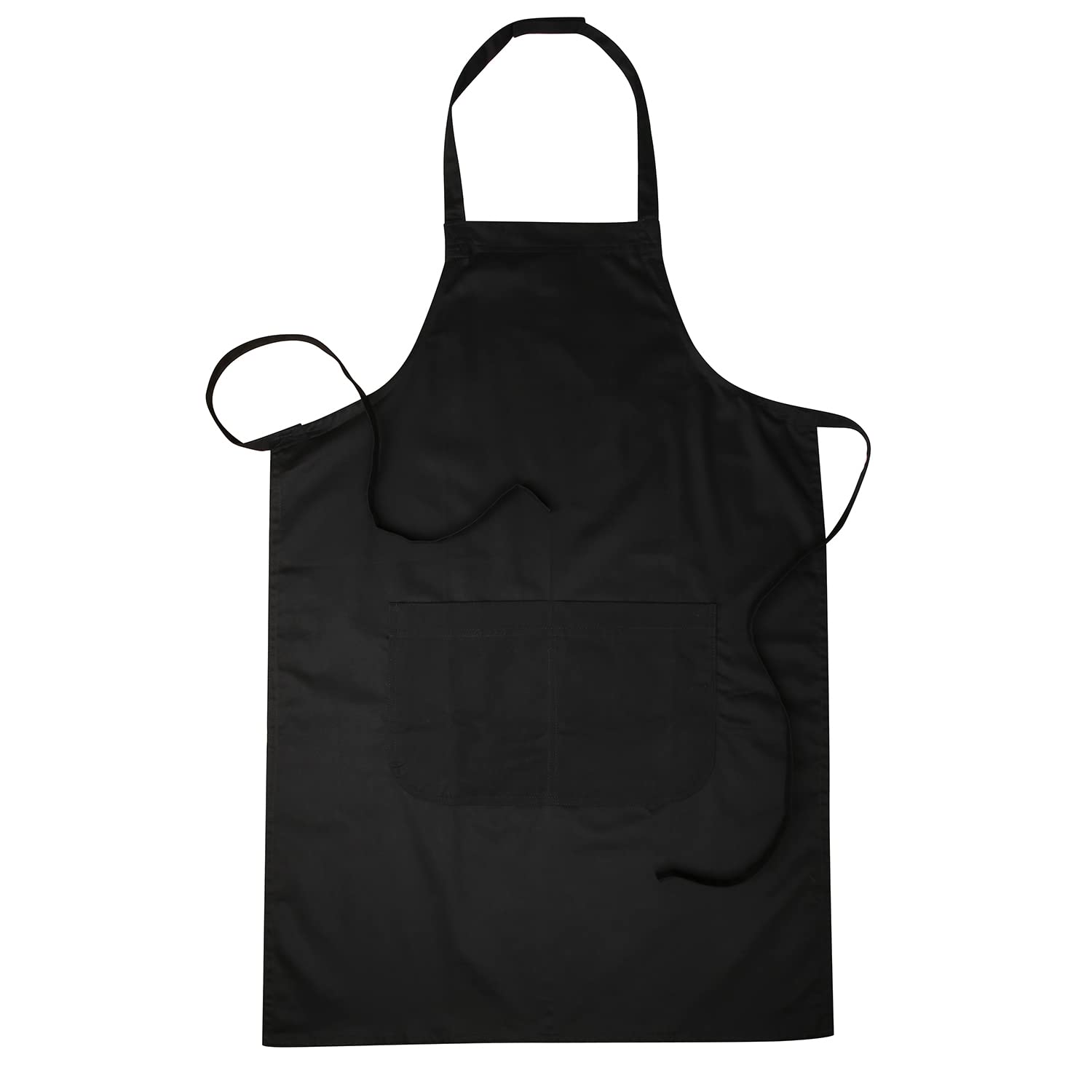 Bronta Mill Plain Unisex Chef Work DIY Apron with Twin Pockets - 6 Colours