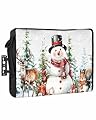 DecorLovee Outdoor TV Cover 80 to 85 Inches Weatherproof & Waterproof, Christmas Outdoor TV Enclosure with Remote Control Pocket, Xmas Snowman Snowflake Botanical Tree TV Screen Protectors