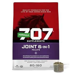 Formula 707 Joint 6in1 Equine Supplement 10LB Bucket– Support for Joint Integrity and Inflammatory Response in Horses – Green-Lipped Mussel, MSM, Glucosamine, Chondroitin & Collagen