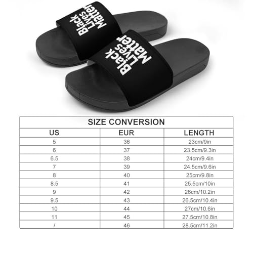 Black Lives Matter House Slippers for Women Men Lightweight Open-toe Slide Shoes for Bathroom Swimming Beach2