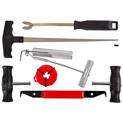 HASKYY 7 Tlg Autoglas Einbau Ausbau Reparatur KFZ Windschutzscheibe Set Unerlässliches Werkzeug für Auto CAAW-15