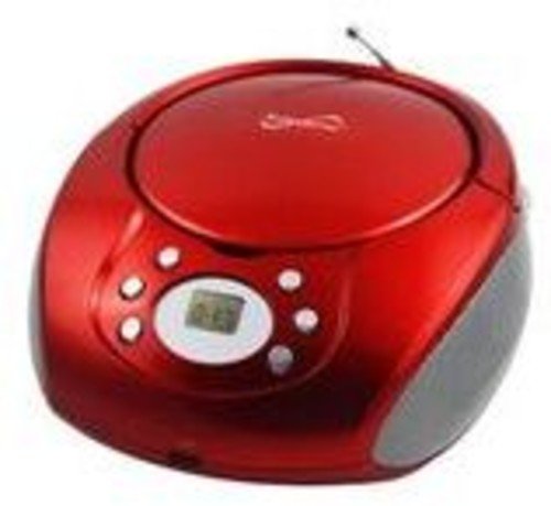 Supersonic SC505RD CD/MP3 Boombox with AM/FM Radio