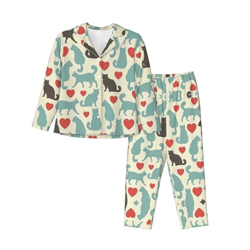 Pyjama manches longues femme confortable vêtement nuit XXL