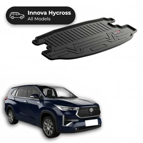 Image of 3D TPE Car Boot Mat for Hycross (All Models) Custom Fit, Heavy Duty & Anti-Slip Boot Mat | All Weather Resistant, Waterproof & Dustproof Trunk Liner, Car Dicky Mat for Hycross