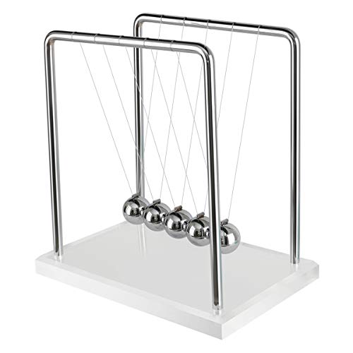 iHarPro Acrylic Newtons Cradle, Metal Balance Balls, Desk Toys, Science Toys, Desk Decorations & Accessories, Metal Pendulum Balls, for Kid and Adult Relieving Stress Boredom ADHD Autism