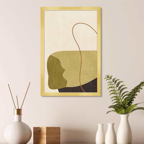 LaVie Home 12x18 Picture Frame for Wall Display, 12x18 Gold Picture Frame with HD Plexiglas, 12 x 18 Matted Frame 1 Pack, Display Frame for Vertical or Horizontal, Classic Collection