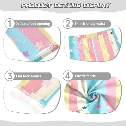 Kids High Waist Rainbow Stripe Leggings for Toddler Girls 4T 202b31443