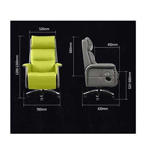 Tiiiopkvvv Electric Massage Boss Chair Managerial Chairs Executive Chairs Computer Gaming Chairs Cowhide Video Game Chairs Home Office Desk Chairs - Image 4