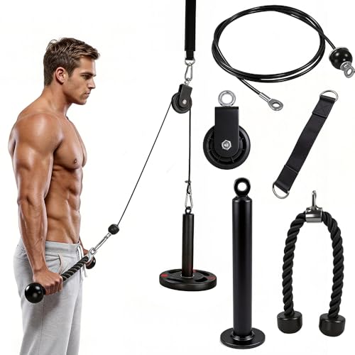 Entraîneur à poulie fixe de 2 mètres modèle option 4 pour musculation