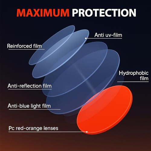 Image of IGnaef Amber Sleep Blue Light Blocking Glasses, Classic Square Computer Gaming Glasses Anti Eyestrain & UV Glare BL1851