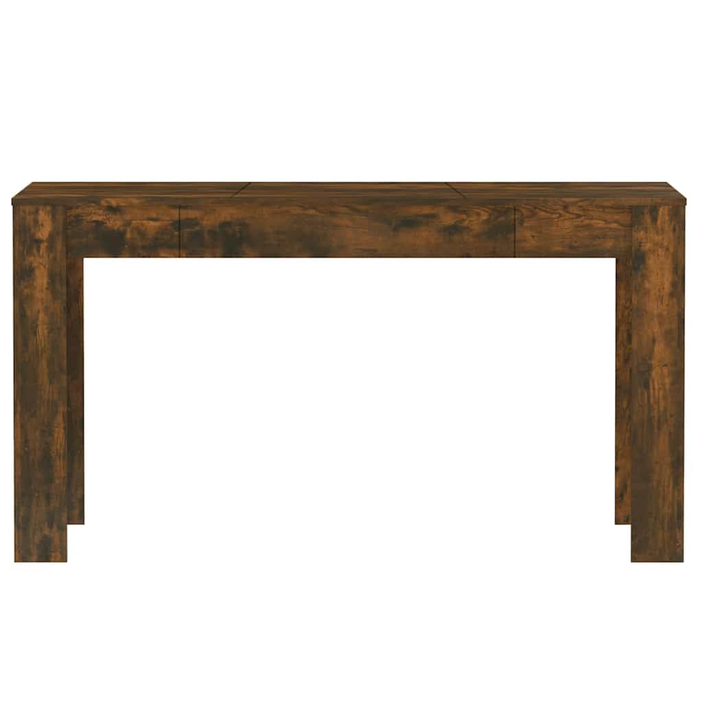 Tavolo da pranzo rettangolare, effetto rovere fumé, 140 x 74,5 x 76 cm, in legno, moderno per cene in famiglia e cene, superficie facile da pulire