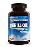 BioEmblem Antarctic Krill Oil Supplement | 1000mg | Omega-3 Oil with High Levels of EPA + DHA, Astaxanthin, and Phospholipids | No Fishy Aftertaste | 60-Count Non-GMO Softgels