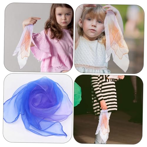 LIFKOME 15pcs Colorful Performance Scarves Square Scarves for Dance Juggling and Music Movement Lightweight and Breathable for Toddlers and Stage Performances4