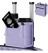 Luggage Cup Holder, FINPAC Travel Free Hand Drink Caddy w/Adjustable Divider for Bottles Coffee M...