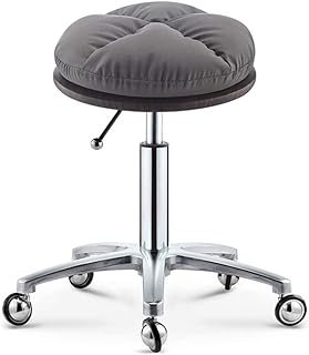 Swivel Stool Chair Height Adjustable Multi- Purpose Hydraulic Adjustable Round Chair Drafting Rolling Swivel Stool with Wheels And Soft Padding for Home Office Beauty Barber Salon Medical Tattoo Vanit