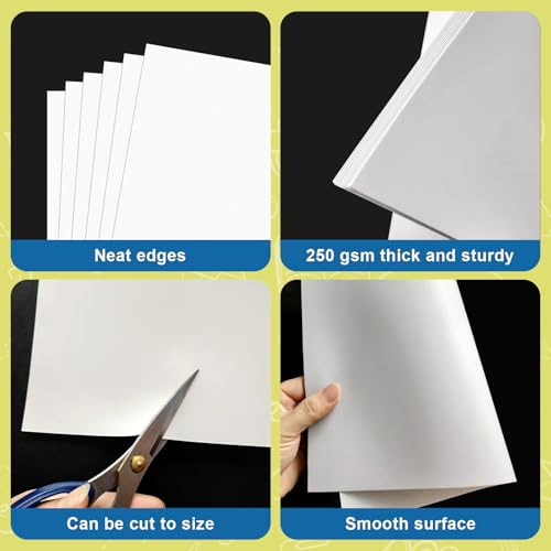 10 pcs poster board 117 x 165 inches white poster board paper bulk rookea 250 gsm thickness vision board blank graphic display posterboards for drawing artwork school arts crafts projects