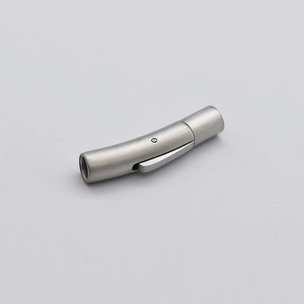 10 pièces Fermoirs à baïonnette en Acier Inoxydable (Trou de 2 à 6 mm) Boucle à Pression Fermoirs pour Cordon en Cuir pour la Fabrication de Bracelets et de Bijoux DIY