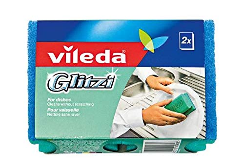 ViledaGlitzi Dishes High Foam Dish Washing Scourer 2Pcs