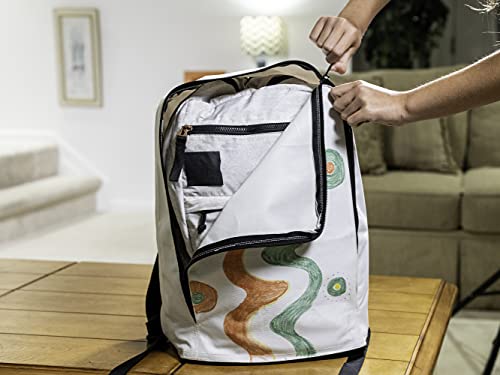 Image of Jokari Washable Reusable Draw Your Own Design Backpack Cover with Straps. Use Any Washable Markers to Customize a Bookbag. Washing Machine Safe for Unlimited Decorating and Coloring Fun