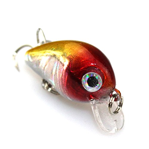 5 peças 3 cm/1,5 g Iscas artificiais gancho acessórios de pesca (cor aleatória)