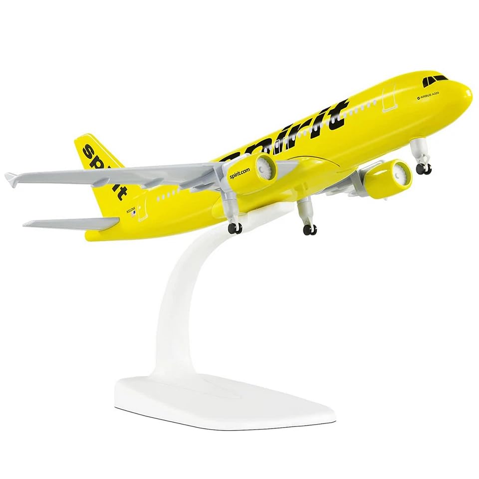 Image of American Spirit A320 Aircraft Model | 1:300 Scale | Die-Cast Alloy Airplane Model | Premium Collectible Display Plane for Aviation Enthusiasts | Multicolor