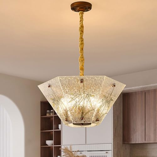 Suspension de chambre créative multi-têtes luminaire cuivre