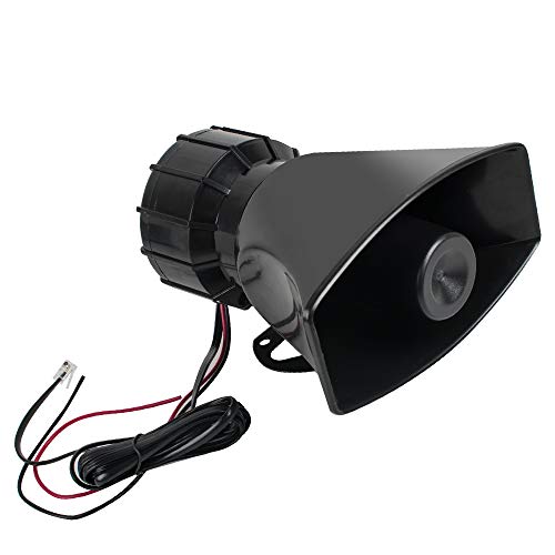 image for Enshey 12V 100W Car Alarm 5 Tone Loud Security Alarm Car Horn Siren Wa