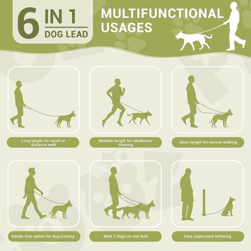 PETCOOZ Dog Training Lead, 3M Double Ended Lead for Dogs Professional Stop Pulling Dog Leads - Image 2