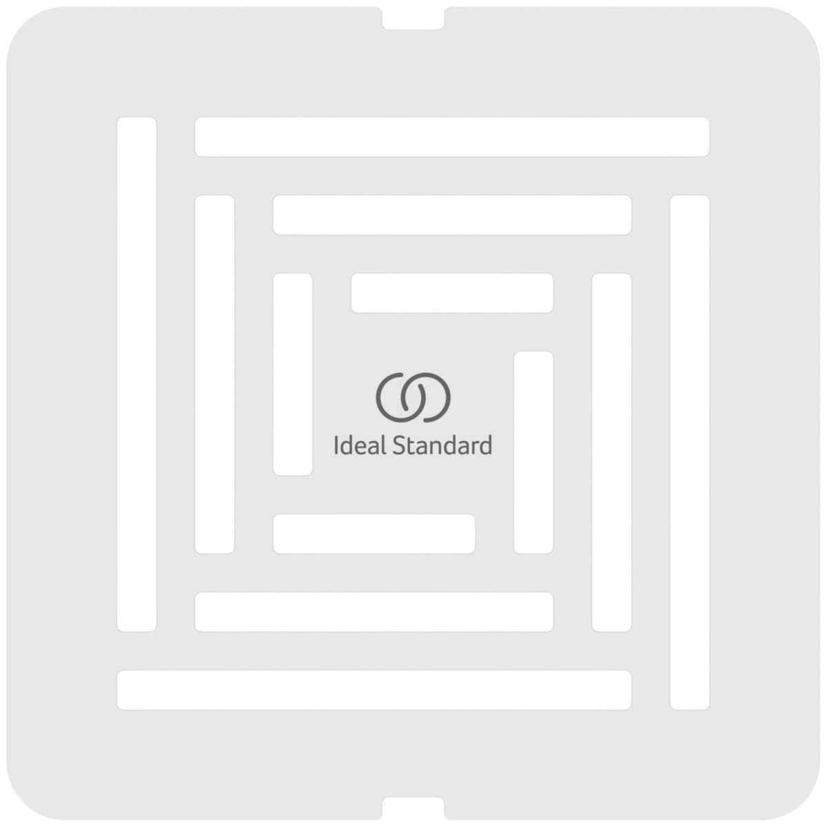 Ideal Standard - Ultra Flat S+, Griglia di scarico per piatto doccia, Acciaio Inossidabile, Bianco