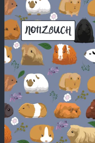 Notizbuch: Niedliches Meerschweinchen-Tagebuch, leeres, gefüttertes Notizbuch. Meerschweinchen-Geschenkidee für Mädchen, Jungen, Teenager. Frauen und Männer.