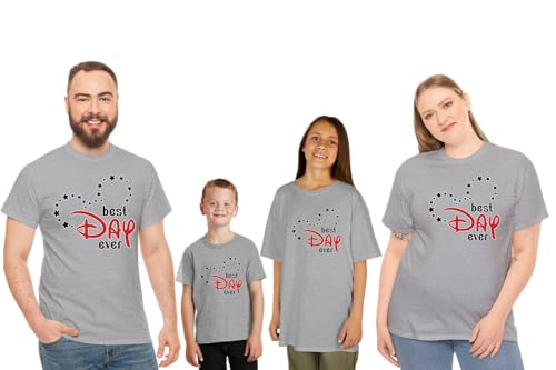 Best Day Ever with Stars Family Matching Graphic Tee Set