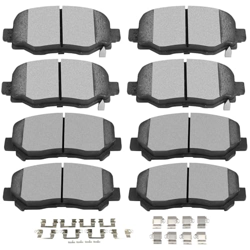 Image of SCITOO D1640 D1734 Ceramic Brake Pads Sets Front & Rear w /Hardware Replacement For Chrysler For 200 2015-2017,For Jeep For Cherokee 2018-2022