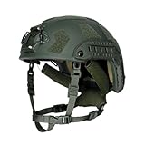 OD Level IIIA Super High Cut OPS Fast SF Tactical Helmet with Accessory Mounts (L 57-60CM)