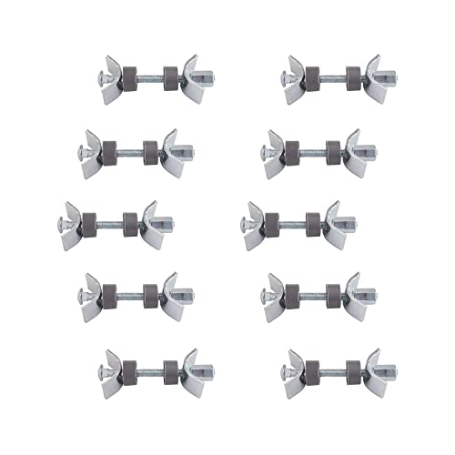 GEFONG Pernos de Conector de la Encimera M6 Longitud 65mm Acero Galvanizado Muebles de Cocina Tornillos de Conexión para Unión Reprimición y Fijación 10 Piezas