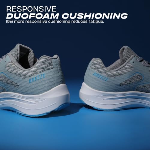 Image of Nivia Breeze Training Shoes for Men, Lightweight Lace‑Up Knit Upper, Duo‑Foam Comfort Midsole, Textured Rubber Outsole, Ideal for Gym, Running & Cross‑Training