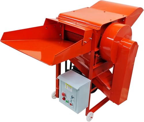 THUXEON 220V Multi-Crop Grain Huller, 3kW Semi-Automatic Rice, Millet & Corn Husker with 5mm Screen (400–600kg/h, 2840RPM)