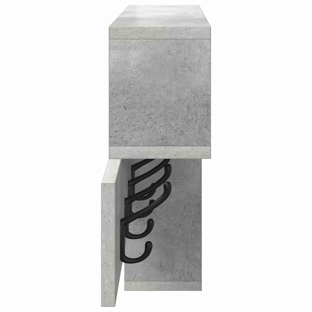 Table de chevet murale - Support mural en béton - Étagère en bois - Étagère suspendue - Organiseur de rangement pour salle de bain, chambre à coucher, couloir, cuisine, bureau