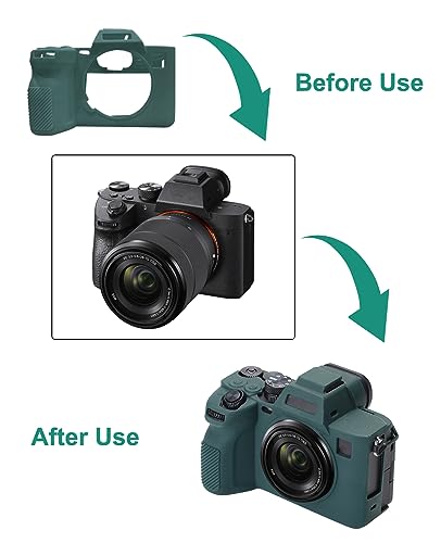 Funda de silicona para cámara Sony A7 IV verde miniatura 5
