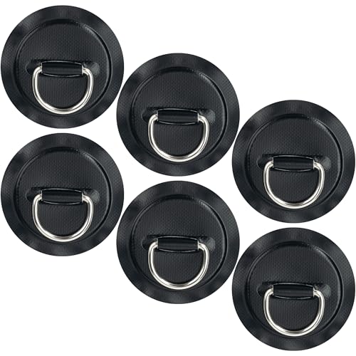 Omoojee Edelstahl D-Ring Patch Kit, PVC Paddle Board D-Ringe für Kajak, Schlauchboot, Caneo, SUP, kein Kleber enthalten, wasserdicht