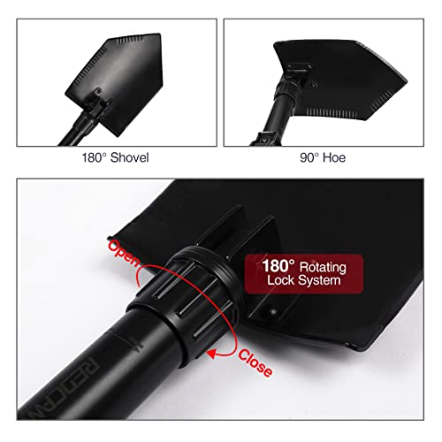 REDCAMP Folding Camping Shovel, High Carbon Steel