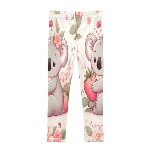 Toddler Girls Leggings Printed Yoga Pants Leggings Cartoon Strawberry Koala Bear for Kids2