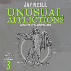 Diseño de la portada del título Unusual Afflictions