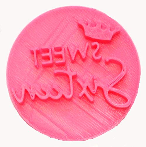 YNG Sweet Sixteen Princess Tiara Cookie Stamp Pink