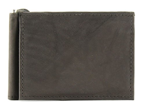 Bacci Slim Bifold Wallet - Top grain cowhide Leather Wallet for Men with 2 inner cards slots & 1 center flap cash compartment money clip - Ageless design Billfold Men's Wallet (Brown)