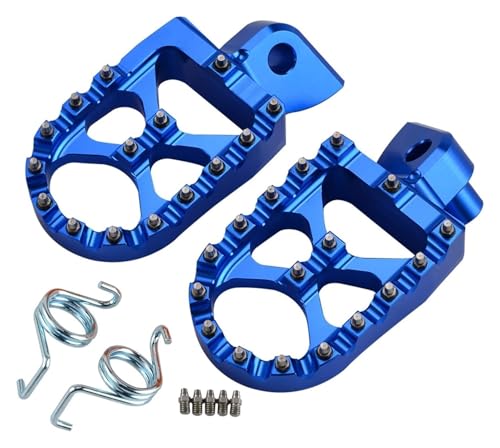 Pédales Moto YZ 250FX Bleues pour Sorties Enduro et Cross