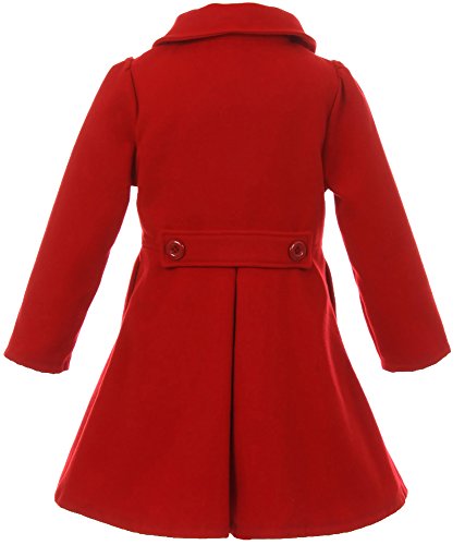 Dreamer P Big Girls Long Sleeve Collar Button Flower Girl Coat Jacket Cover Outerwear 2-162