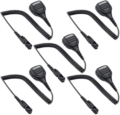 Commountain 5 Pack-Speaker Mic Compatible with Motorola Potable Radios R5 XPR 3500e XPR 3300e XPR3500e XPR3300e XPR3500 XPR3300 Noise Reduction Shoulder Microphone
