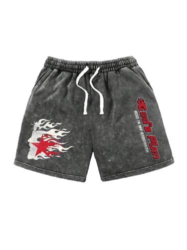 Short de survêtement homme Floerns avec cordon et imprimé graphique