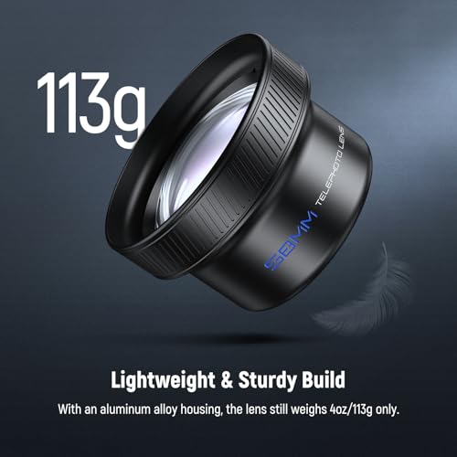 Image of NEEWER 58mm Telephoto Lens with 17mm Threaded Phone Camera Lens Clip, 6 Elements in 5 Groups 2X Magnification Compatible with iPhone Android Samsung for Portrait Photography, LS-71