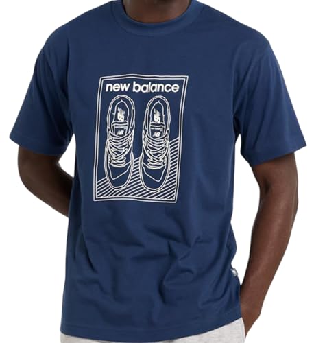 New Balance Camiseta Manga Corta Atheltics Relaxed 550 Hombre Azul Marino Talla M